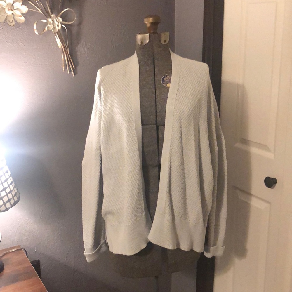 Gap for Good light gray knit cardigan.